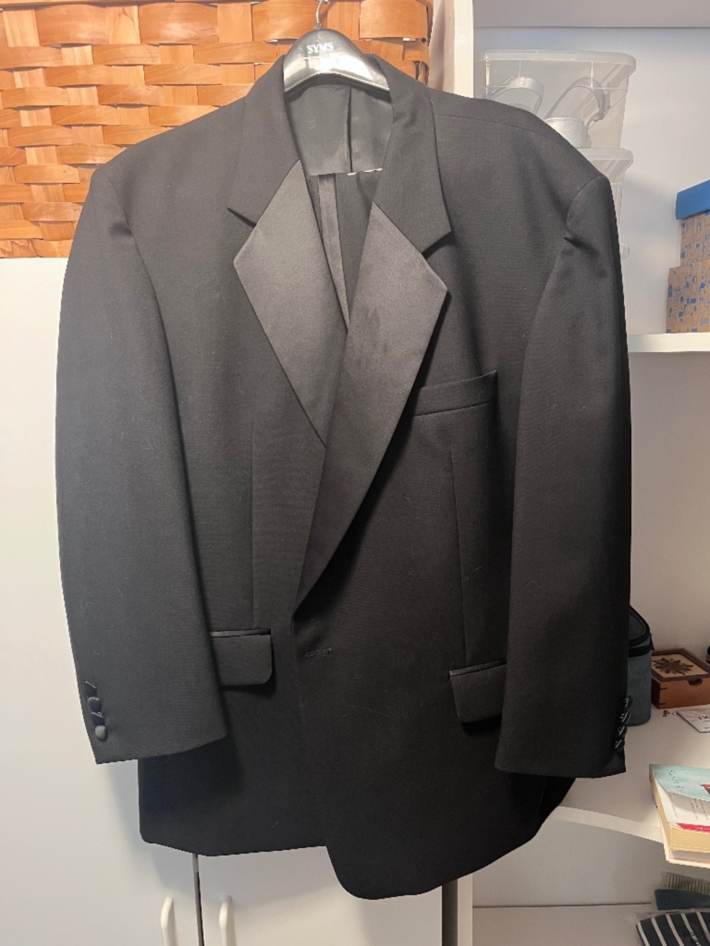 Vintage Giorgio Sant’Angelo Black Tuxedo Set - 100% Wool & Rayon - Size 41R